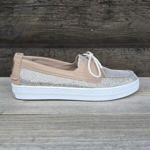 Cole Haan NEW Cloudfeel Weekend Boat Comfort Sneaker Gold Metallic 10M